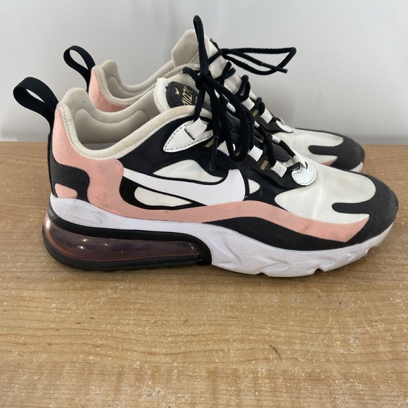 Nike Shoes - Nike‎ Air Max 270 React Shoes Womens 5.5 Black White Coral Sneaker AT6174-005